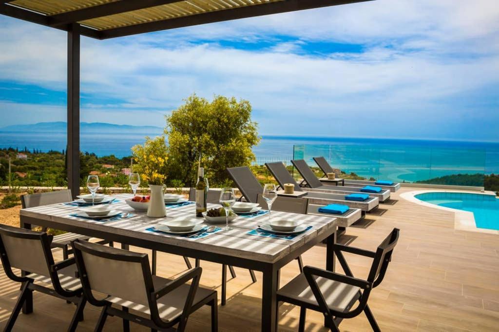 New Villa Blue With Private Pool At Trapezaki Livathos (Kefalonia) Exterior foto